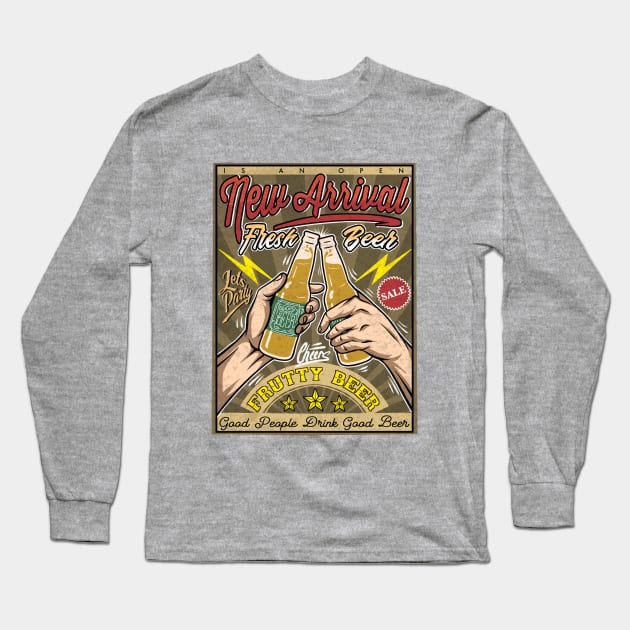 New Arrival Beer Long Sleeve T-Shirt by Tonymidi Artworks Studio